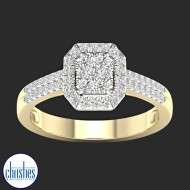 9ct Yellow Gold Diamond Ring 0.50ct TDW RB15683EG