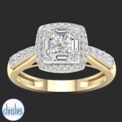 18ct Yellow Gold Diamond Engagement Ring 0.83ct TDW RB15710EG