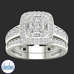 18ct White Gold Diamond Wedding Set 1.00ct TDW RB15838