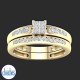 9ct Yellow Gold Diamond Bridal Set Ring 0.50ct TDW RB16215 PLU23521 Watches NZ