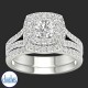 18ct White Gold Diamond Wedding Set 1.50ct TDW RB18716.  Affordable Engagement Rings Nz $8,500.00