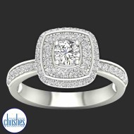 18ct White Gold Diamond Engagement 0.75ct TDW RB19026EG