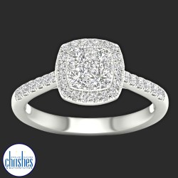 9ct White Gold Diamond Engagement Ring 0.50ct TDW RC4420 9ct White Gold Diamond Engagement Ring 0.50ct TDW RC4420