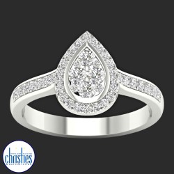 9ct White Gold Diamond Engagement Ring  0.50ct TDW RF17120