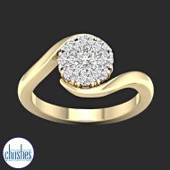 9ct Yellow Gold Diamond Engagement Ring  0.50ct TDW RF17892