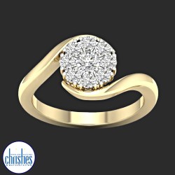 9ct Yellow Gold Diamond Engagement Ring  0.50ct TDW RF17892