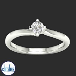 9ct White Gold Diamond Solitaire Ring  0.25ct TDW RS0608