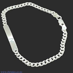 IDCD120H6C21 Sterling Silver ID Curb Link Bracelet