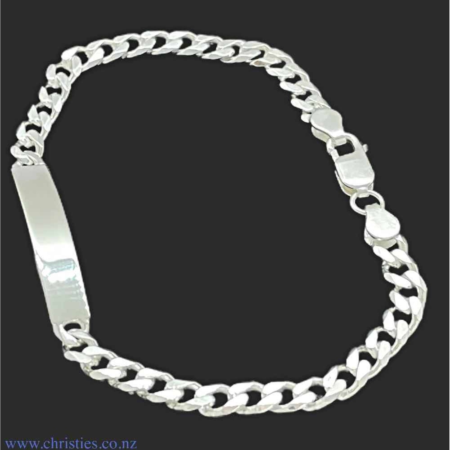 IDCD150H6C21 Sterling Silver ID Curb Link Bracelet. Lightweight  Identification bracelet crafted in 925 sterling silver  Afterpay - Split your purchase into 4 instalments - Pay for your purchase over 4 instalments, due every two weeks. You’ll pay y @chris