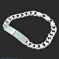IDCD2200H6C19 Sterling Silver ID Curb Link Medium Bracelet IDCD2200H6C19 Sterling Silver ID Curb Link Medium Bracelet