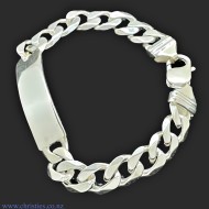 IDCD250H6C20 Sterling Silver ID Curb Link Bracelet IDCD250H6C20 Sterling Silver ID Curb Link Bracelet