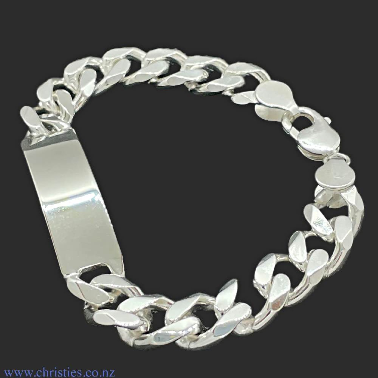 IDCD350H6C23 Sterling Silver ID Curb Link Heavy Bracelet. Heavy weight  Identification bracelet crafted in 925 sterling silver  Afterpay - Split your purchase into 4 instalments - Pay for your purchase over 4 instalments, due every two weeks. You’ll pay @