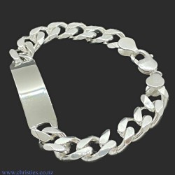 IDCD350H6C23 Sterling Silver ID Curb Link Heavy Bracelet