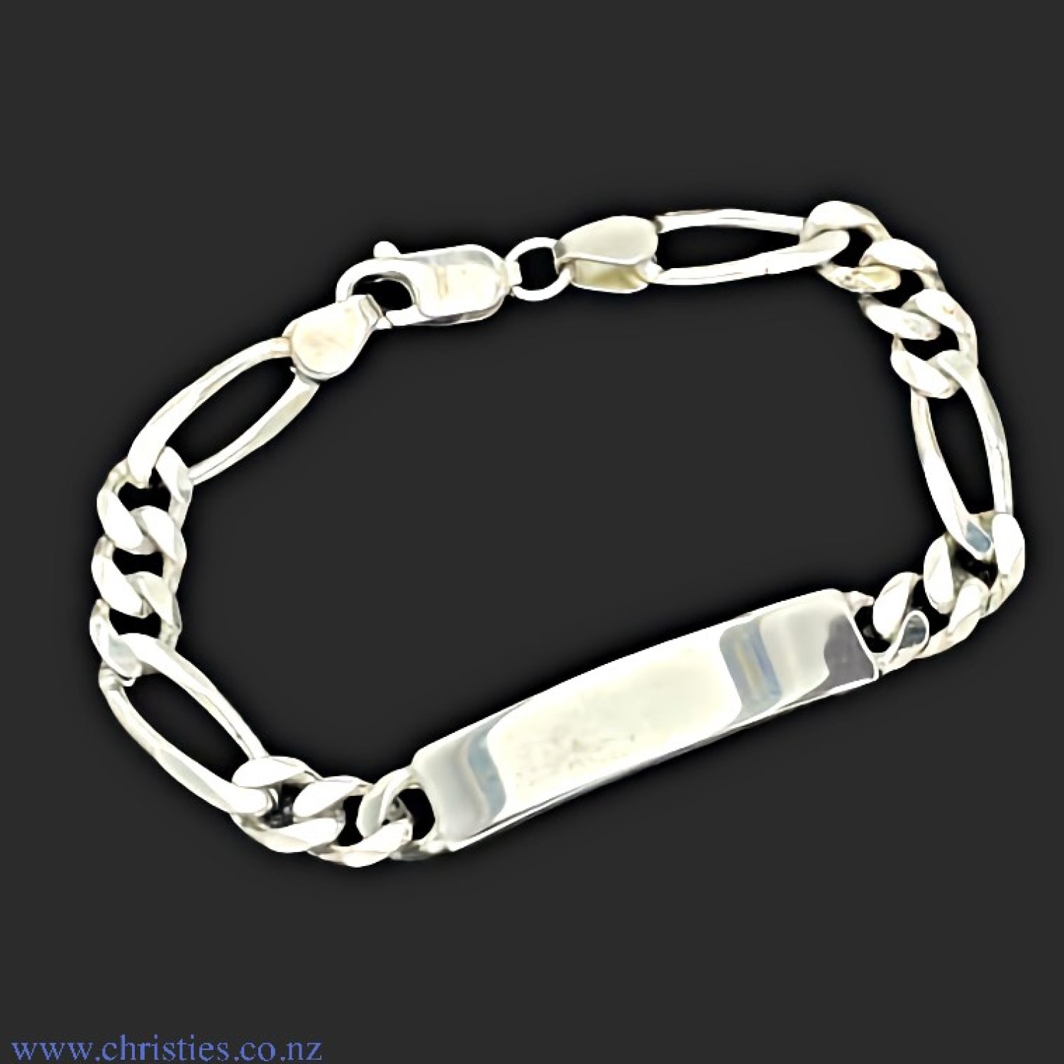 IDFG220H6C20 Sterling Silver ID Figaro Medium Bracelet IDFG220H6C20 Afterpay IDFG220H6C20 Sterling Silver ID Figaro Medium Bracelet. Medium weight Identification bracelet crafted in 925 sterling silver Afterpay - Split your purchase into 4 instalments - Pay for your purchase over 4 instalments, due every two weeks. You’ll pay @c