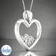 9ct White Gold Diamond Set Heart Pendant 0.25ct TDW PH4821.  Gold heartnecklace nz $795.00