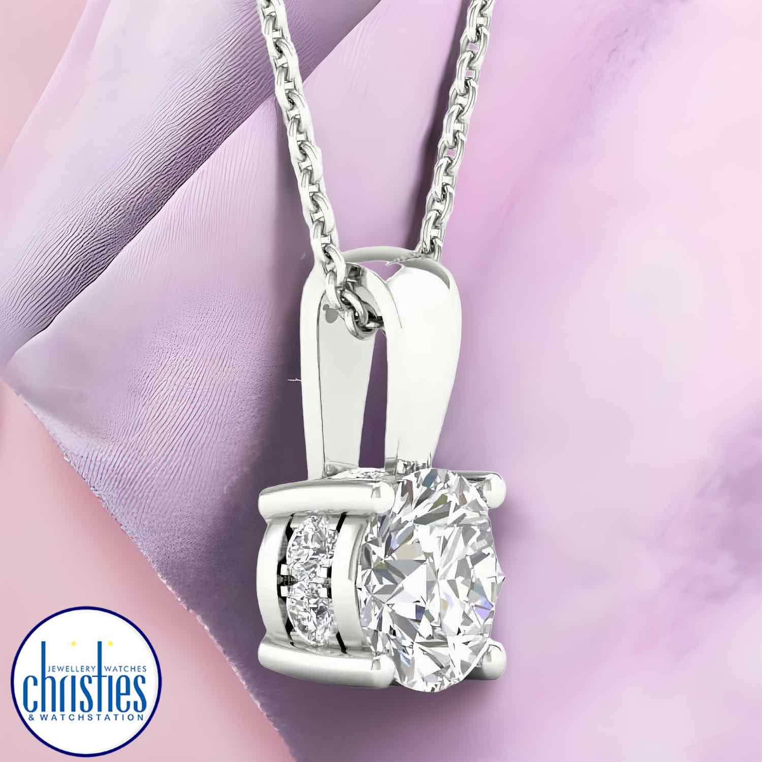 Christies Jewellery - 9ct White Gold Diamond Set Pendant 0.30ct TDW PS0730 9ct White Gold Diamond Set Pendant 0.30ct TDW PS0730. 9ct White Gold Diamond Set Pendant 0.