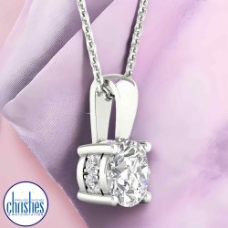 9ct White Gold Diamond Set Pendant 0.30ct TDW PS0730