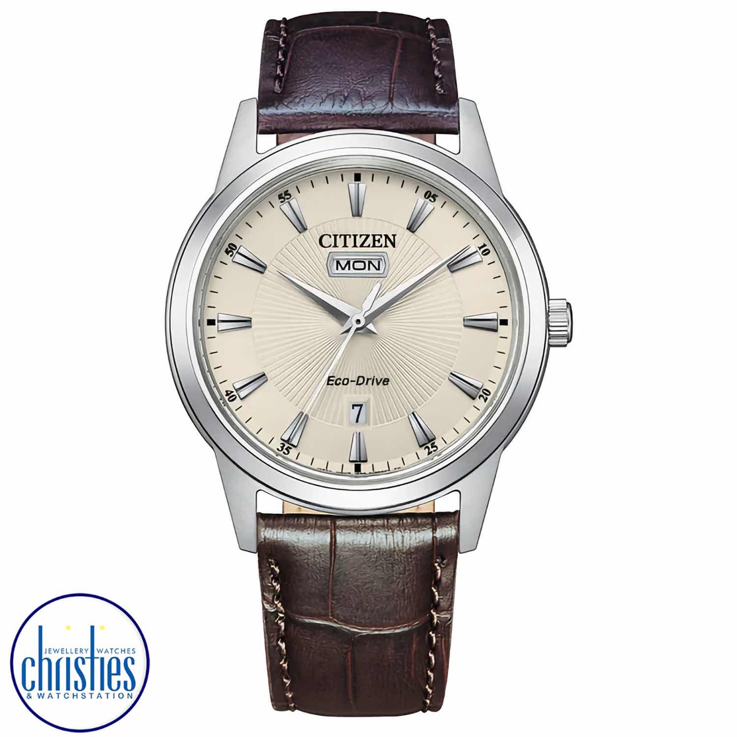 AW0100-19A CITIZEN Eco-Drive Watch AW0100-19A CITIZEN Eco-Drive Watch. A modern timepiece that displays classic aesthetic appeal.