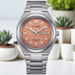 AW0130-85Z Citizen Zenshin Super Titanium Watch – Orange Dial