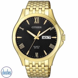 BF2022-55H Citizen Gold Tone Black Dial Day Date Watch BF2022-55H Citizen Gold Tone Black Dial Day Date Watch
