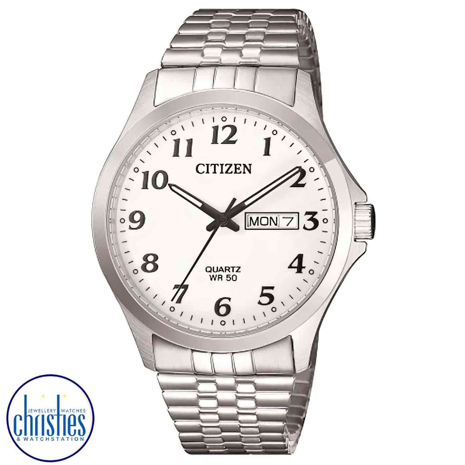 BF5000-94A CITIZEN Quartz Watch. With styled minimalism and its signature, this watch from the Gents Dress Collection is designed to be a functionally effective timepiece for the modern man on the go.