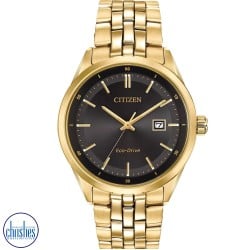BM7252-51E CITIZEN GENTS ECO-DRIVE BLACK DIAL GOLD BRACELET WATCH BM7252-51E CITIZEN GENTS ECO-DRIVE BLACK DIAL GOLD BRACELET WATCH