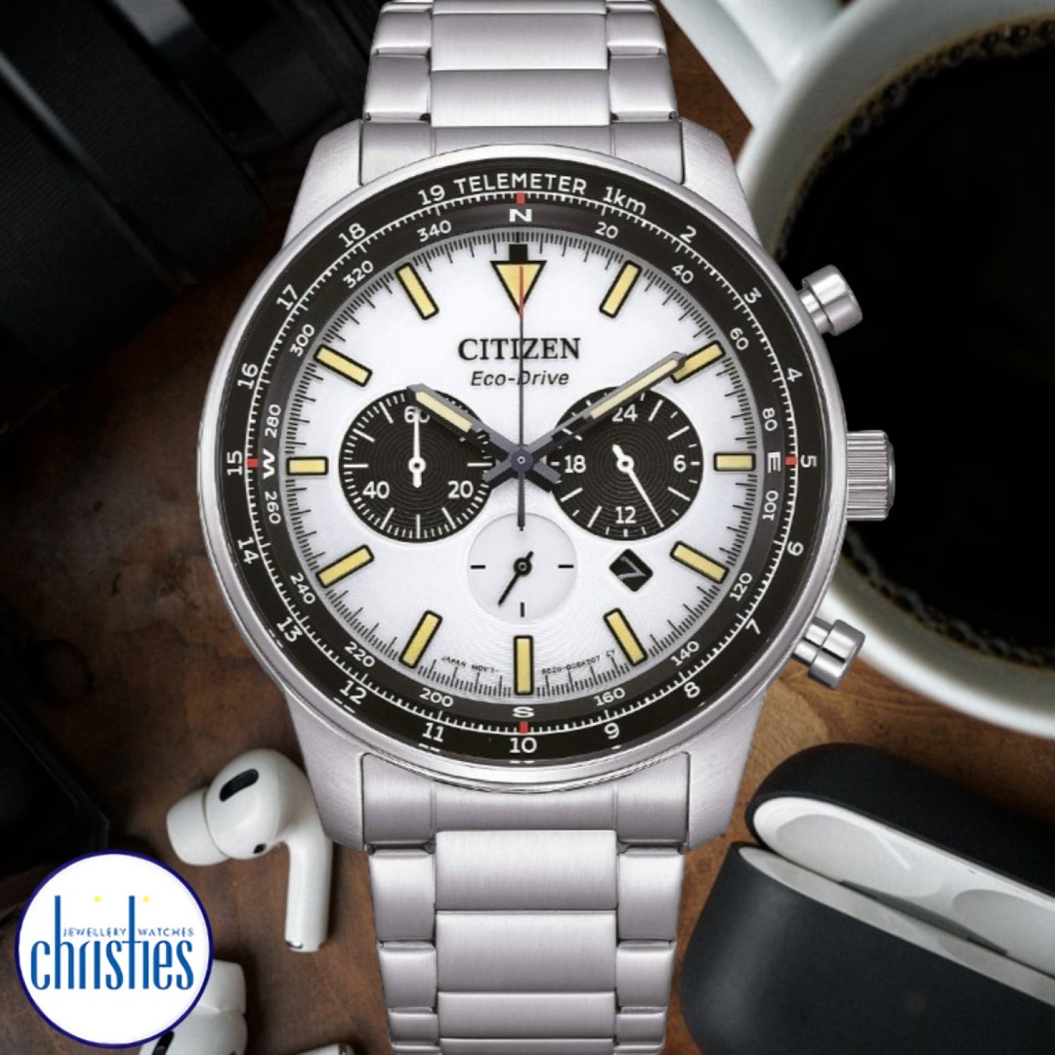 CA4500-91A  Citizen Chronograph Eco-Drive Watch CA4500-91A Citizen Watches Auckland- Christies Jewellery Online and Auckland - Free Delivery - Afterpay, Laybuy and Zip  the easy way to pay