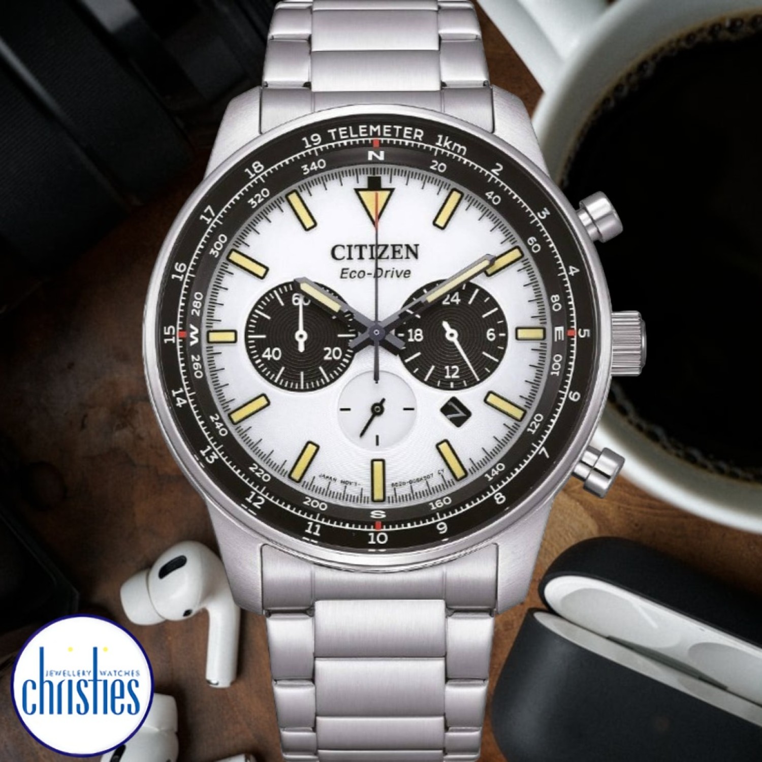 Christies Jewellery - CA4500-91A Citizen Chronograph Eco-Drive Watch Watches Auckland NZ CA4500-91A Citizen Chronograph Eco-Drive Watch CA4500-91A Citizen Watches Auckland- Christies Jewellery Online and Auckland - Free Delivery - Afterpay, Laybuy and Zip the easy way to pay