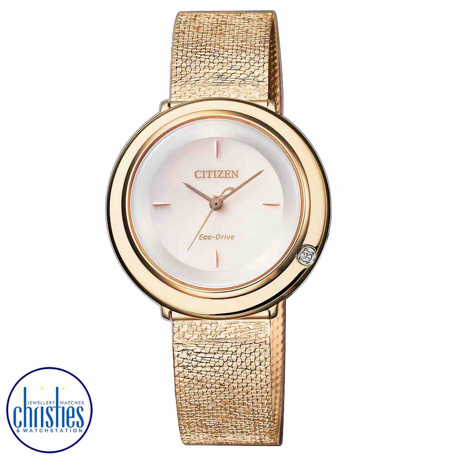 EM0643-84X CITIZEN Eco-Drive Watch. Embrace beauty and power with a new style of luxury watch for ladies, the Citizen L Ambiluna.