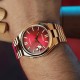 Christies Jewellery - NJ0153-82X Citizen Automatic Gold Tone Watch Watches Auckland NZ NJ0153-82X Citizen Automatic Gold Tone Watch with Red Dial