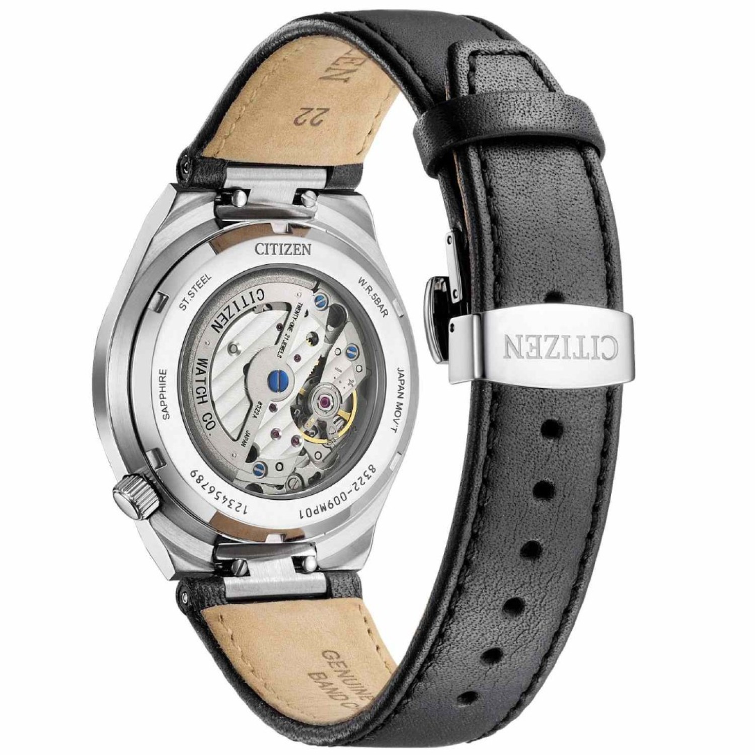 Christies Jewellery - NK5010-01H Citizen Tsuyosa Leather Strap Gray Dial Watch Auckland NZ NK5010-01H Citizen Tsuyosa Leather Strap Gray Dial Watch