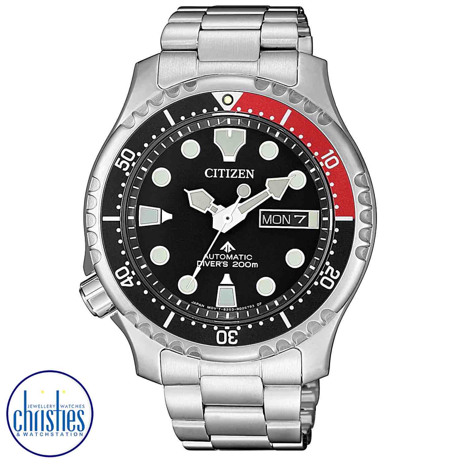 NY0085-86E CITIZEN Automatic Divers Watch. An enticing fusion of precision, durability and stylish design elements, this watch reflects meticulously considered craftsmanship in the pursuit of enduring quality.
