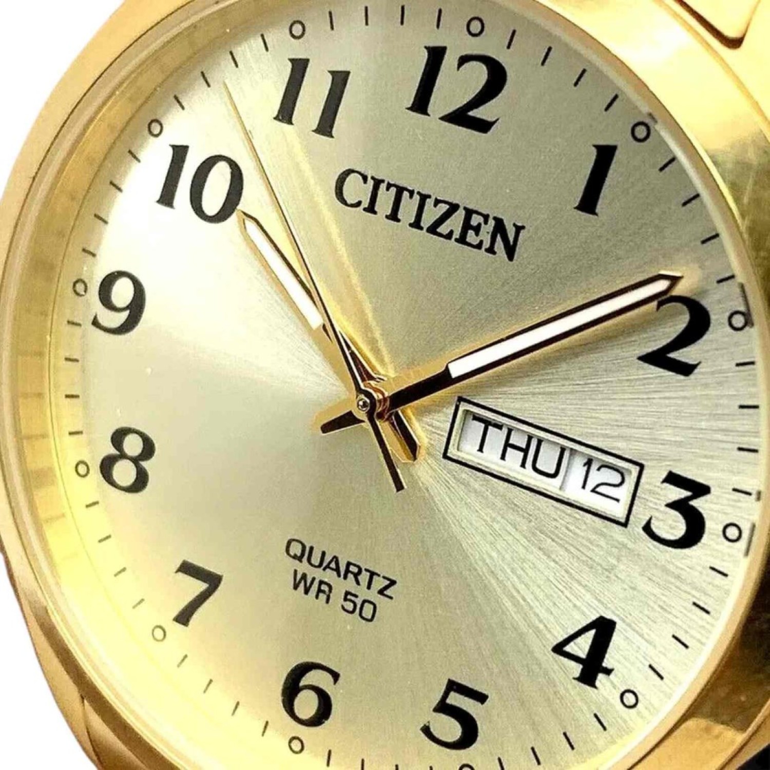 BF5002-99P CITIZEN Quartz Watch. Defined by its tastefully refined aesthetic and steadfast reliability in performance, this watch from the Gents Dress Collection sets a new standard in style. With a dashing look that is infinitely masculine, it features @