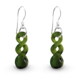 Pounamu Double Twist Infinity Earrings