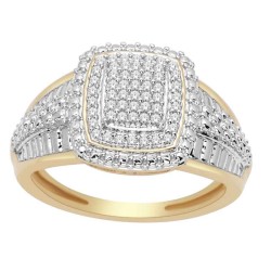 9ct Diamond Yellow Gold Engagement Ring 0.15ct TDW