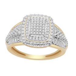 9ct Diamond Yellow Gold Engagement Ring 0.15ct TDW 9ct Diamond Yellow Gold Engagement Ring 0.15ct TDW