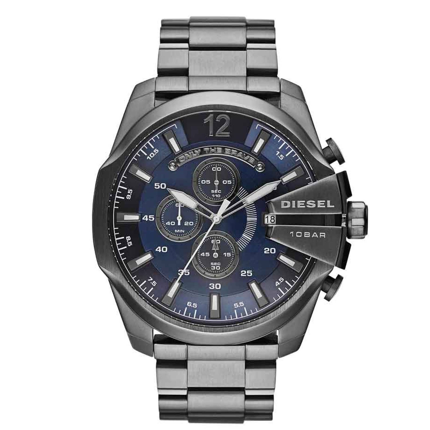 DZ4329 Diesel Master Chief Chronograph Watch. With gunmetal plating and a navy blue dial, this rendition of Mega Chief is as sleek and bold as it is flawlessly minimal. OXIPAY - Have it now and pay over 4 fortnightly payments - Interest free 3 Months No P