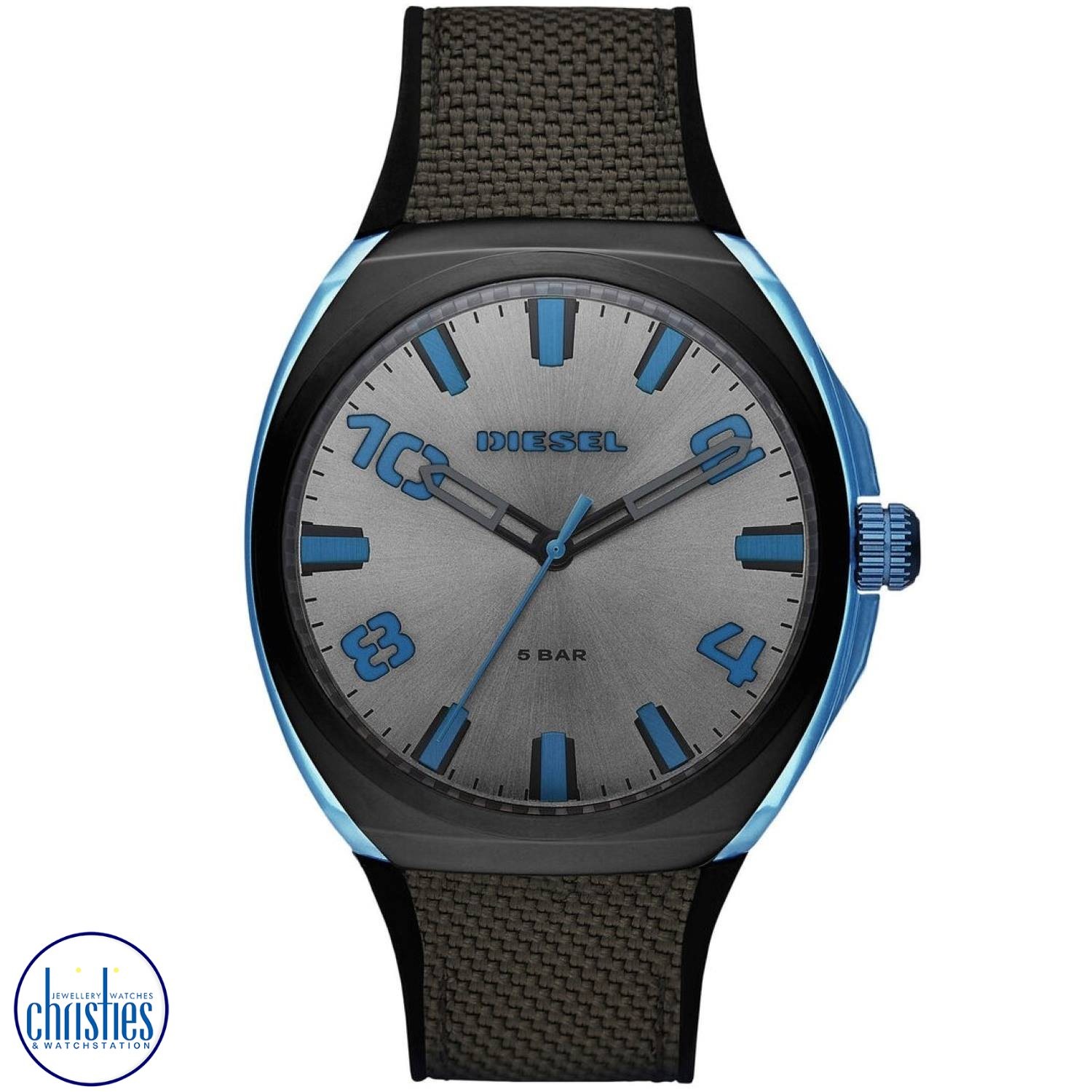 Christies Jewellery - DZ1885 Diesel Men's Stigg Black And Gray Silicone Strap Watch Watches NZ DZ1885 Diesel Men's Stigg Black And Gray Silicone Strap Watch DZ4343 Watches NZ