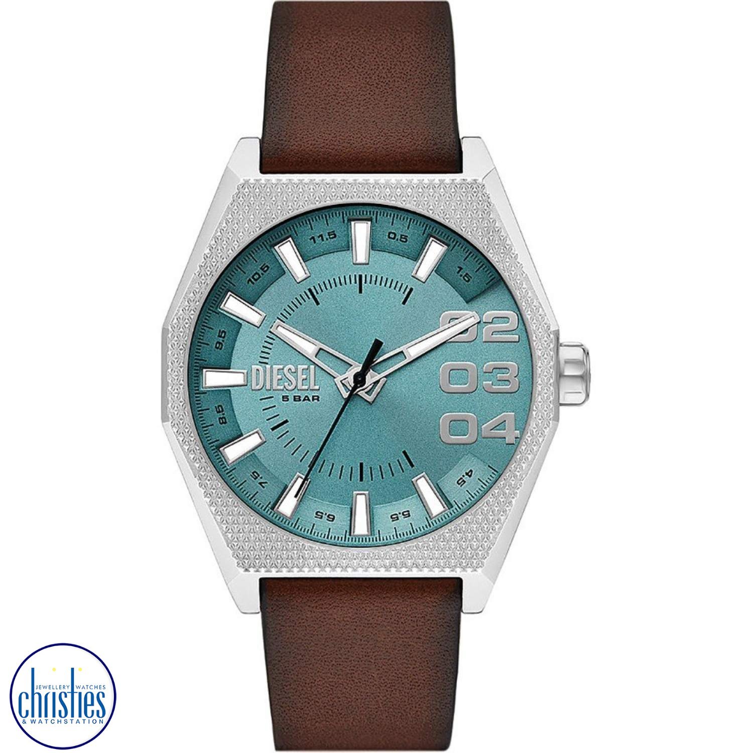 Christies Jewellery - DZ2174 Diesel Scraper Men's Three-Hand Brown Leather Watch Watches NZ DZ2174 Diesel Scraper Men's Three-Hand Brown Leather Watch Watches NZ