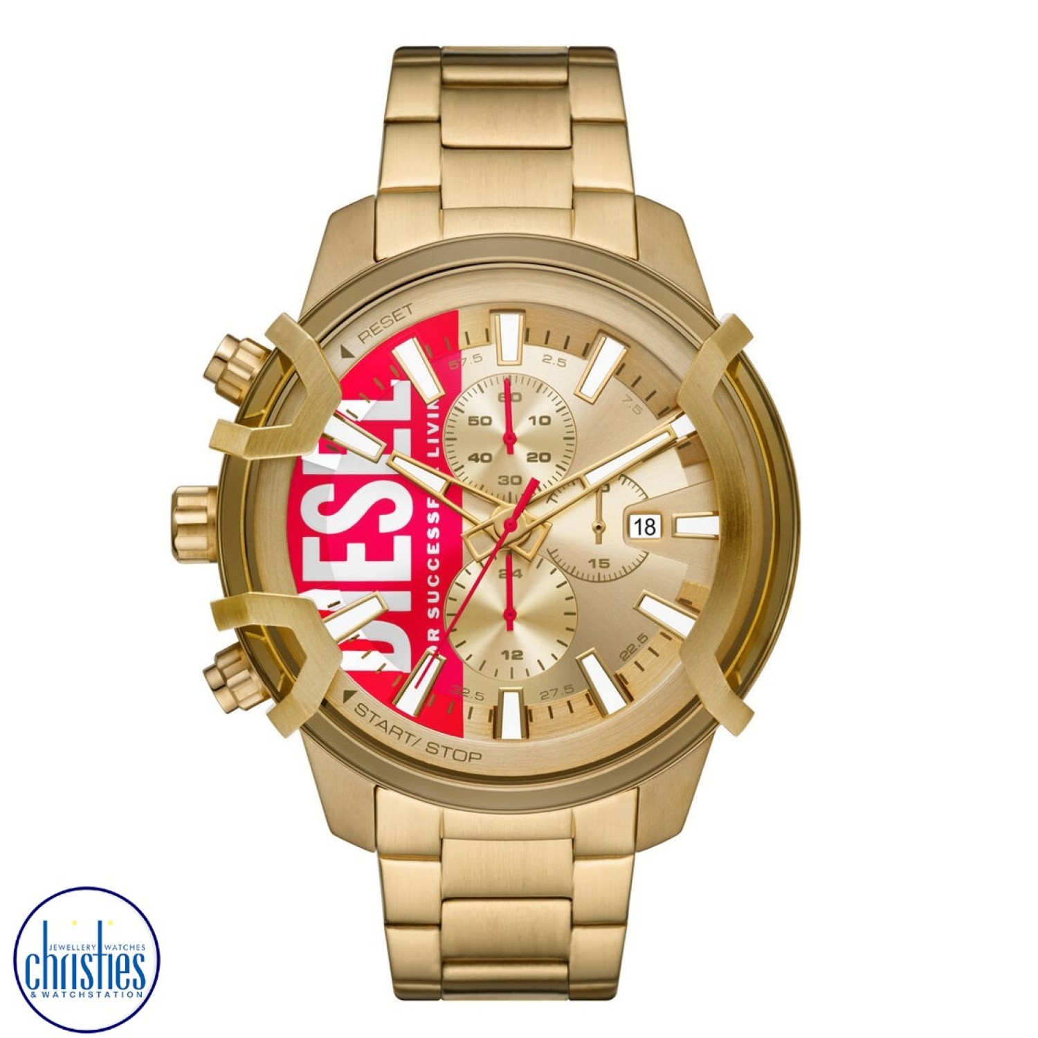 Christies Jewellery - DZ4595 Diesel Griffed Chronograph Watch DZ4595 Diesel Griffed Chronograph Watch. Introducing the Diesel Griffed DZ4595, an impressive men's watch that combines style and functionality.