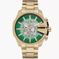 DZ4684 Diesel Mega Chief Gold-Tone Green Dial Watch