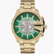 DZ4684 Diesel Mega Chief Gold-Tone Green Dial Watch – Diesel Watches Auckland DZ4684 Diesel Mega Chief Gold-Tone Green Dial Watch by Diesel Watches Auckland