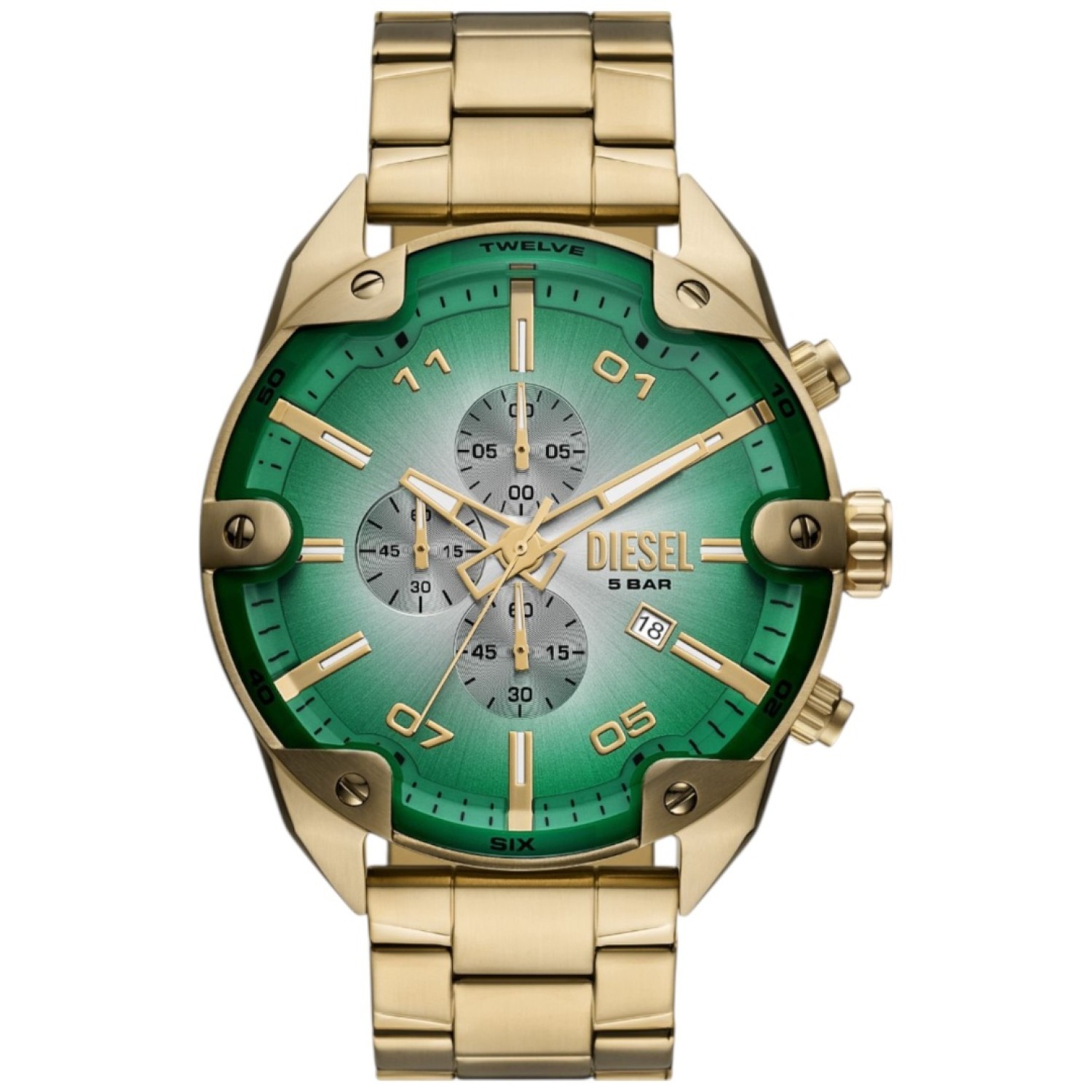 DZ4685 Diesel Spiked Gold-Tone Green Dial Watch – Diesel Watches Auckland- Christies Jewellery Online and Auckland DZ4685 Diesel Spiked Gold-Tone Green Dial Watch by Diesel Watches Auckland- Christies Jewellery Online and Auckland