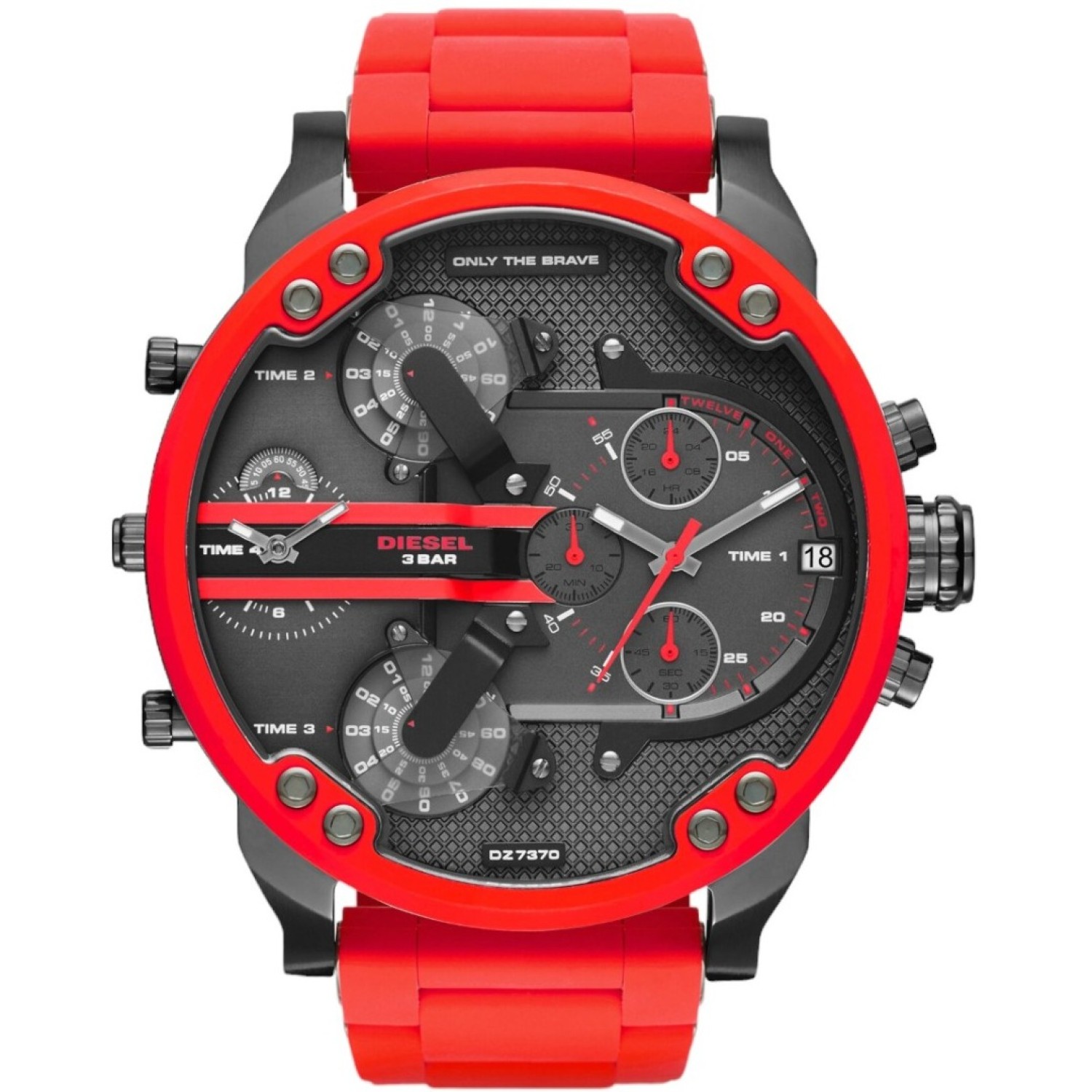 Christies Jewellery - DZ7370 Diesel Mr. Daddy 2.0 Chronograph Red Strap Watch Auckland NZ DZ7370 Diesel Mr. Daddy 2.0 Chronograph Red Strap Watch