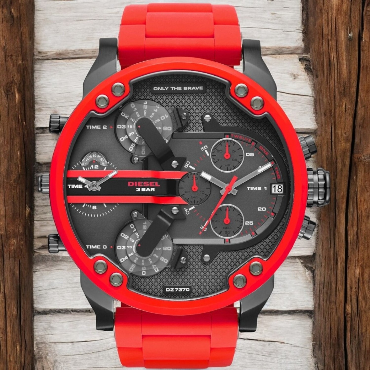 Christies Jewellery - DZ7370 Diesel Mr. Daddy 2.0 Chronograph Red Strap Watch Auckland NZ DZ7370 Diesel Mr. Daddy 2.0 Chronograph Red Strap Watch