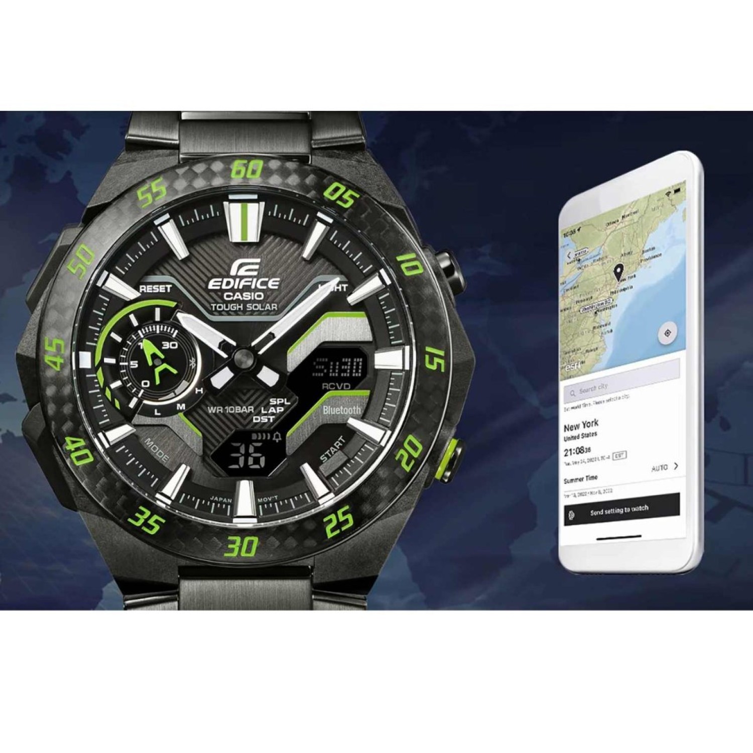 ECB2200RC-1A3 Casio Edifice | High-performance motorsports chronograph – Edifice Watches Auckland | Luxury and Affordability ECB2200RC-1A3 Casio Edifice | High-performance motorsports chronograph by Edifice