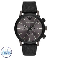  AR11409 Emporio Armani Chronograph Black Fabric Watch