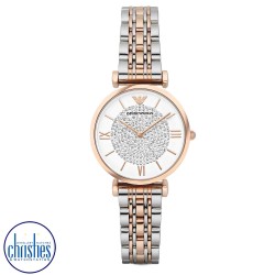  AR1926 Emporio Armani Womens Two-Hand Two-Tone Stainless Steel Watch