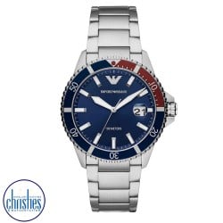  AR11339 Emporio Armani Three-Hand Date Stainless Steel Watch