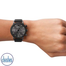 AR11409 Emporio Armani Chronograph Black Fabric Watch AR11409 Emporio Armani Chronograph Black Fabric Watch